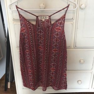 Patterned noodle strap top from Pink Rose